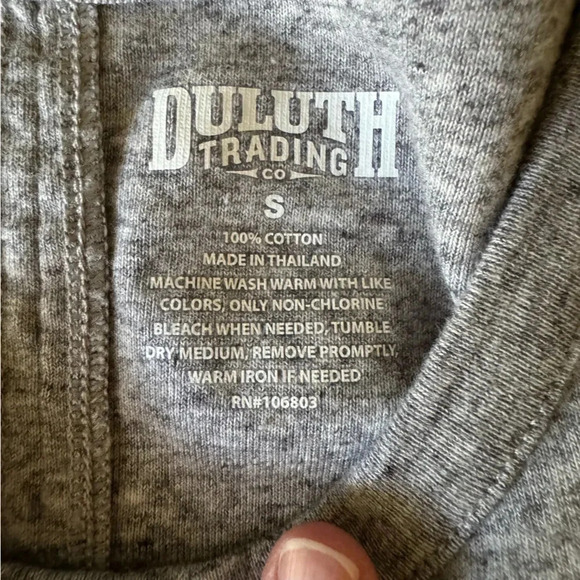 Duluth Trading Co Longtail 100% cotton T shirt knit Dress pockets Women’s Small - Picture 12 of 13